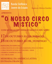 Banda Sinfônica Jovem do Estado apresenta "O Nosso Circo Místico"